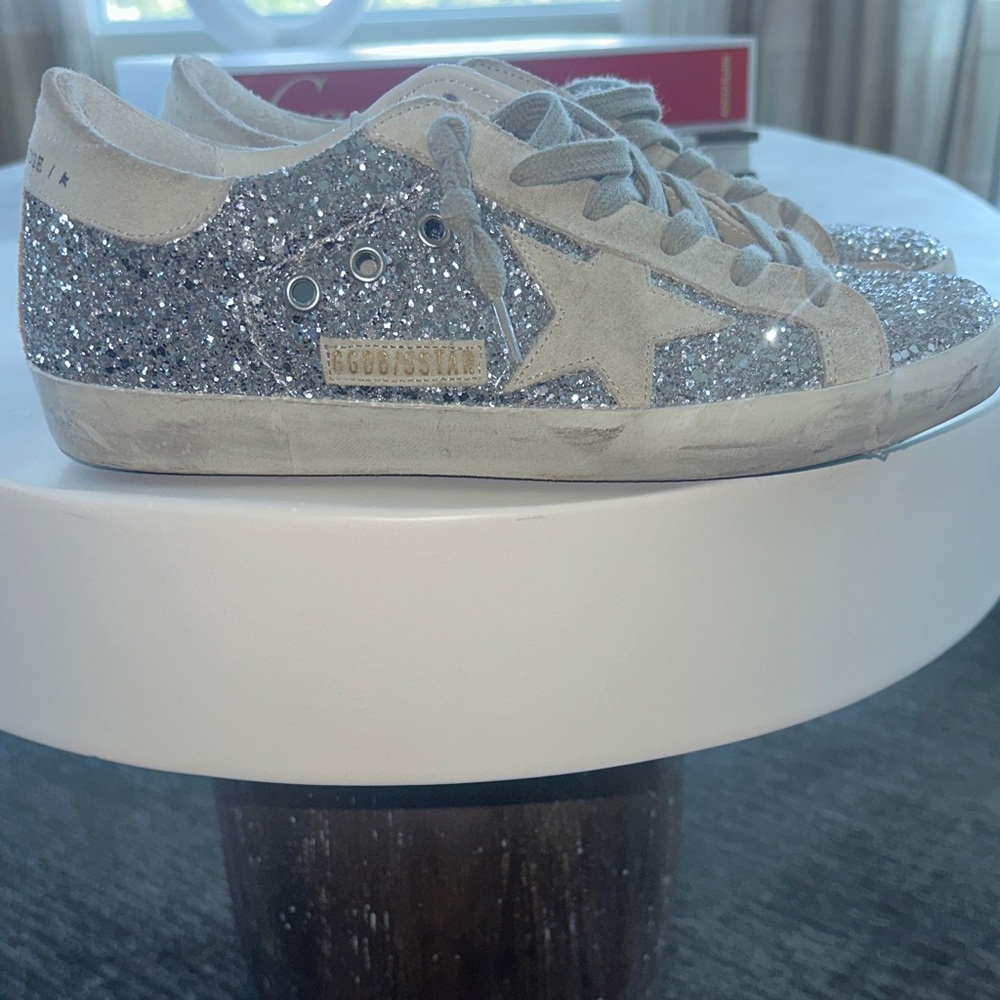 Golden Goose Women's Glitter Sneakers - Silver